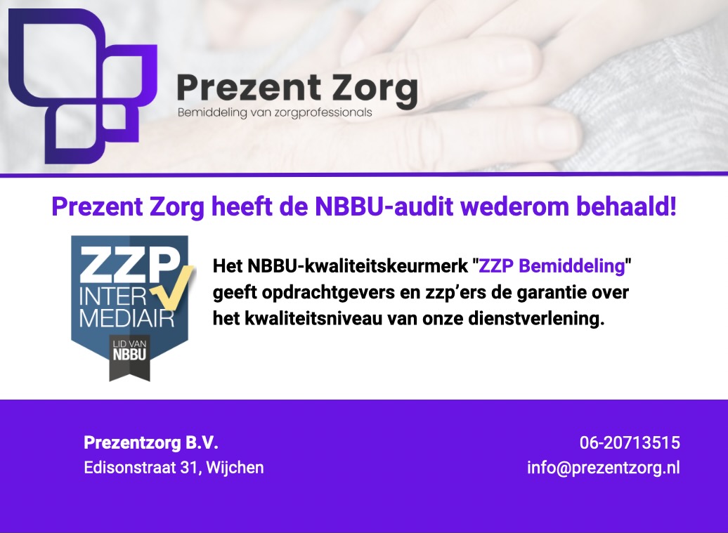 Prezent Zorg - NBBU-audit behaald